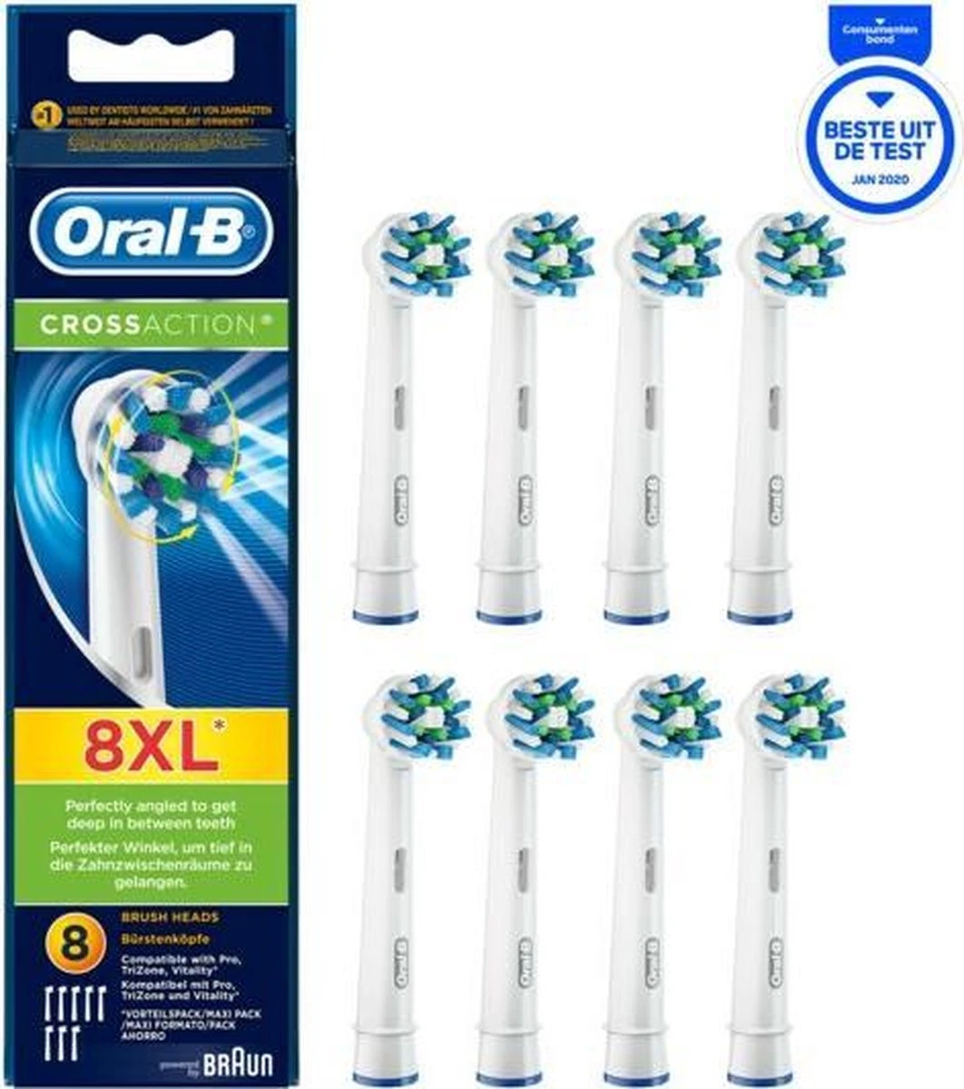 Oral B Oral-B Cross Action EB50 - 8 Stuks Voordeelverpakking -opzetborstels 4 Oral B Oral-B Cross Action EB50 - 8 Stuks Voordeelverpakking -opzetborstels - Afbeelding 2