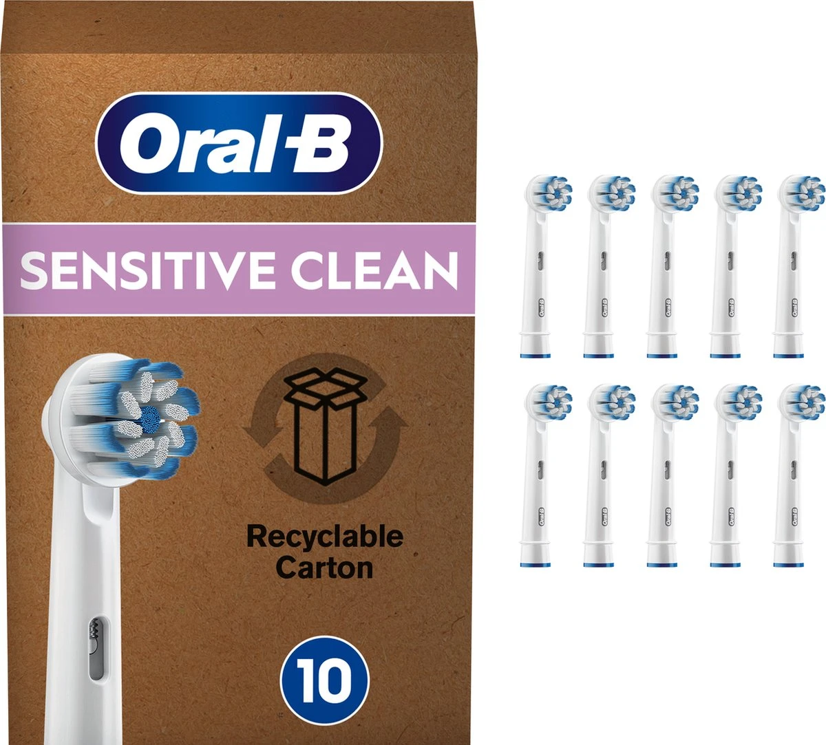 Oral B Oral-B Sensitive Clean - Met CleanMaximiser-technologie - Opzetborstels - 10 Stuks - Brievenbusverpakking 3 Oral B Oral-B Sensitive Clean - Met CleanMaximiser-technologie - Opzetborstels - 10 Stuks - Brievenbusverpakking