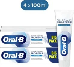 Oral B Oral-B Tandvlees & Glazuur Pro-Repair Origineel - Voordeelverpakking 4 X 100 Ml - Tandpasta Verpakt In Gerecycleerd Karton -Oral B 1200x1087