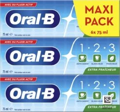 Oral B Oral-B 1.2.3 Mint Frisse - Tandpasta - 6 X75 Ml -Oral B 1200x1123