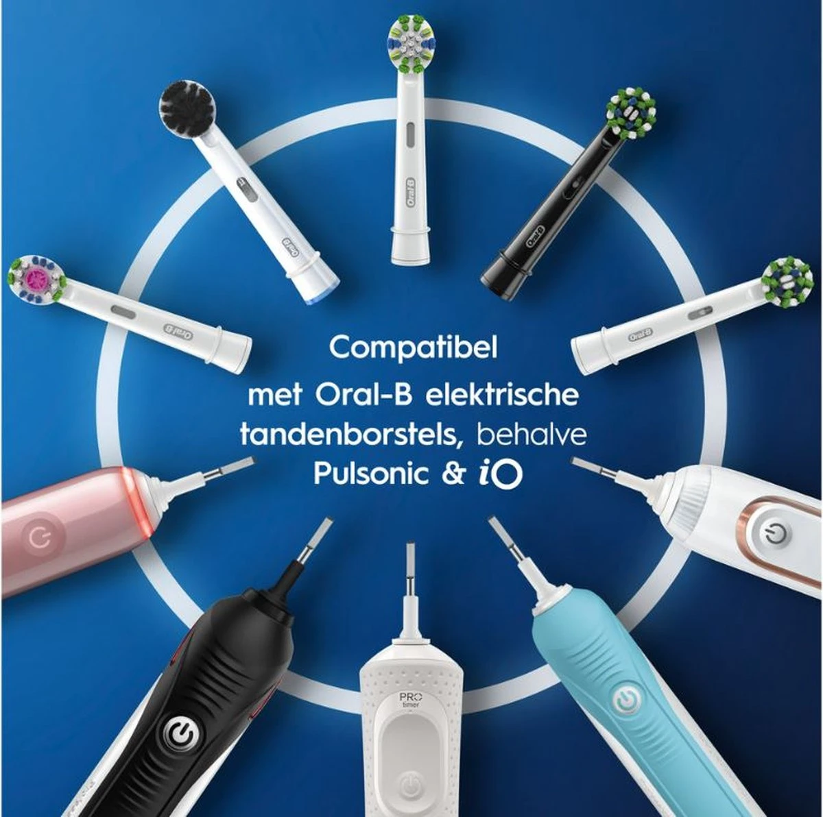 Oral B Oral-B Pure Clean Opzetborstel - 8 Stuks 4 Oral B Oral-B Pure Clean Opzetborstel - 8 Stuks - Afbeelding 2