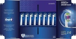 Oral B Oral-B 3D White - Met CleanMaximiser-technologie - Opzetborstels - 8 Stuks - Brievenbusverpakking -Oral B 1200x624