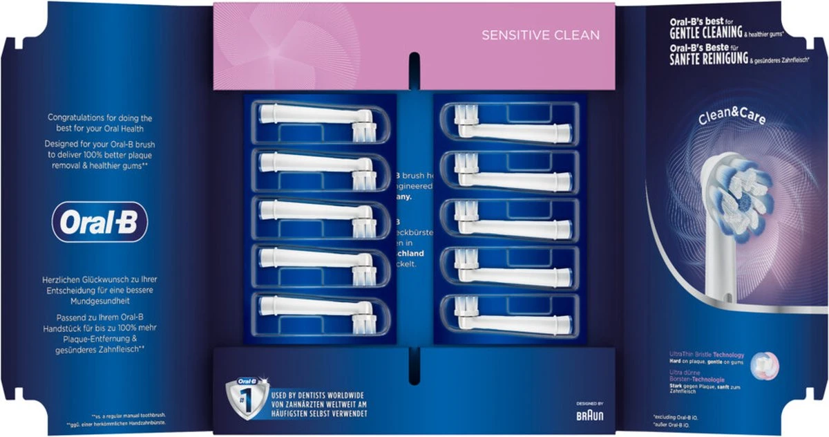 Oral B Oral-B Sensitive Clean - Met CleanMaximiser-technologie - Opzetborstels - 10 Stuks - Brievenbusverpakking 17 Oral B Oral-B Sensitive Clean - Met CleanMaximiser-technologie - Opzetborstels - 10 Stuks - Brievenbusverpakking - Afbeelding 15
