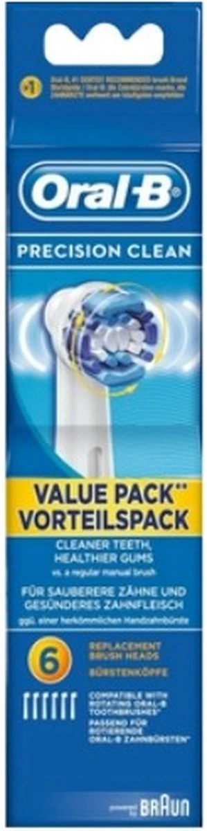 Oral B Oral-B Precision Clean - Opzetborstels - 6 Stuks - Wit 4 Oral B Oral-B Precision Clean - Opzetborstels - 6 Stuks - Wit - Afbeelding 2