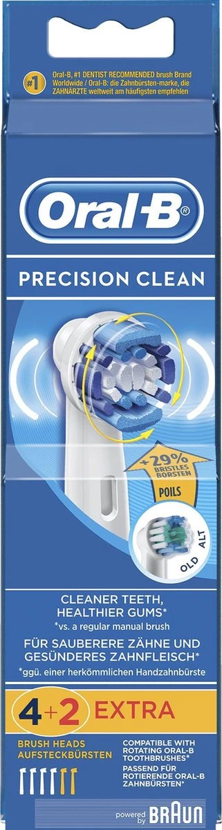 Oral B Oral-B Precision Clean - Opzetborstels - 6 Stuks - Wit 5 Oral B Oral-B Precision Clean - Opzetborstels - 6 Stuks - Wit - Afbeelding 3