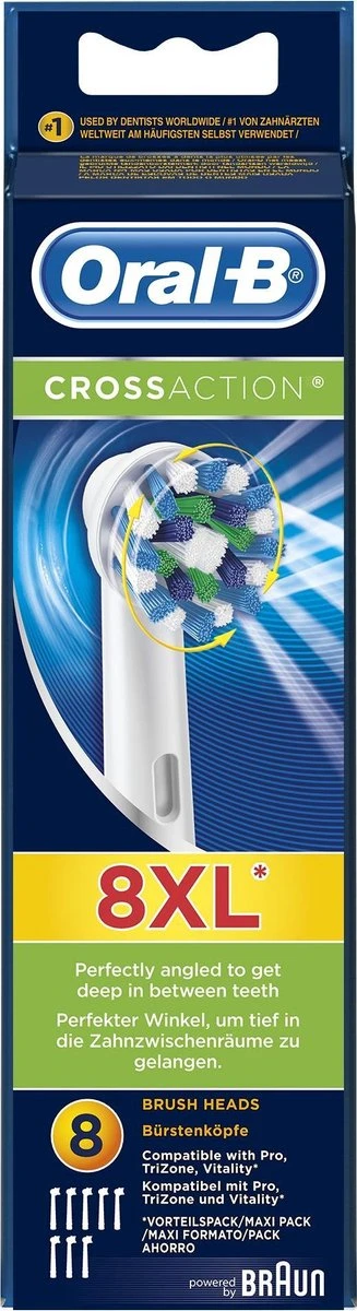 Oral B Oral-B Cross Action EB50 - 8 Stuks Voordeelverpakking -opzetborstels 21 Oral B Oral-B Cross Action EB50 - 8 Stuks Voordeelverpakking -opzetborstels - Afbeelding 19