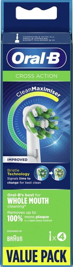 Oral B Oral-B CrossAction - Met CleanMaximiser-technologie - Opzetborstels - 4 Stuks 25 Oral B Oral-B CrossAction - Met CleanMaximiser-technologie - Opzetborstels - 4 Stuks -Oral B 327x1200 19