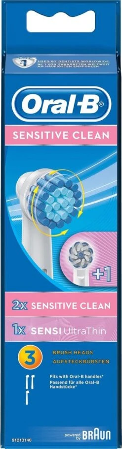 Oral B Ral B Opzetborstel Sensitive Clean 3 Stuks 14 Oral B Ral B Opzetborstel Sensitive Clean 3 Stuks -Oral B 328x1200
