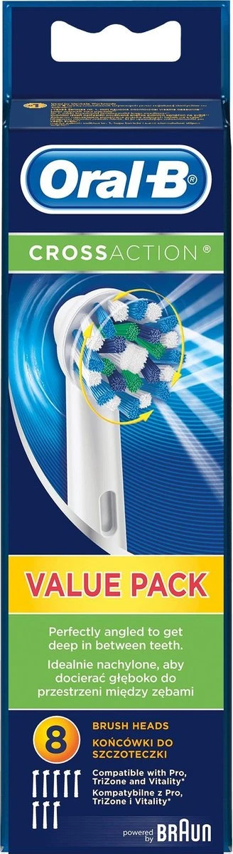 Oral B Oral-B Cross Action EB50 - 8 Stuks Voordeelverpakking -opzetborstels 19 Oral B Oral-B Cross Action EB50 - 8 Stuks Voordeelverpakking -opzetborstels - Afbeelding 17
