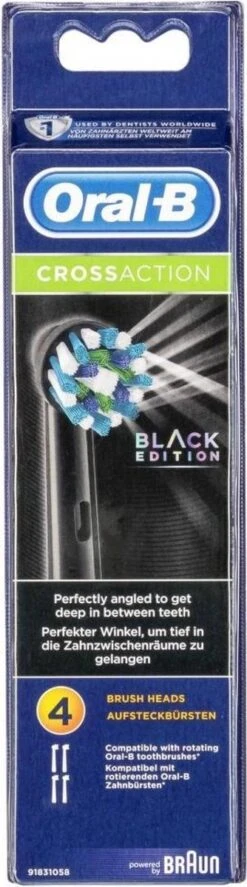 Oral B Oral-B CrossAction Zwart Opzetborstels - 4 Stuks -Oral B 334x1200