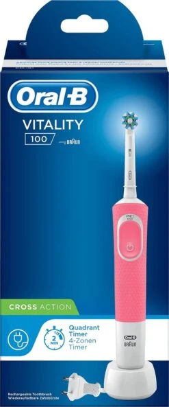 Oral B Oral-B Vitality 100 Roze CrossAction - Elektrische Tandenborstel - Powered By Braun 17 Oral B Oral-B Vitality 100 Roze CrossAction - Elektrische Tandenborstel - Powered By Braun -Oral B 500x1200 1