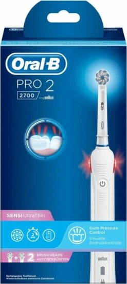 Oral B Oral-B Pro 2 2700 - Sensi Ultra Thin - Elektrische Tandenborstel - Wit -Oral B 536x1200