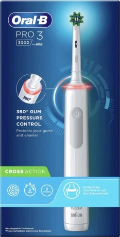 Oral B Oral-B Pro 3 3000 - Wit - Elektrische Tandenborstel - Ontworpen Door Braun - 1 Handvat En 1 Opzetborstel -Oral B 607x1200 2