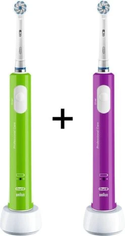 Oral B Oral-B Junior 6+ - Elektrische Tandenborstel - Paars & Groen DUOSET