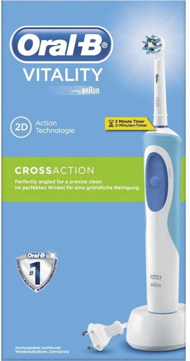 Oral B Oral-B Vitality CrossAction - Elektrische Tandenborstel - Blauw, Wit 5 Oral B Oral-B Vitality CrossAction - Elektrische Tandenborstel - Blauw, Wit - Afbeelding 3