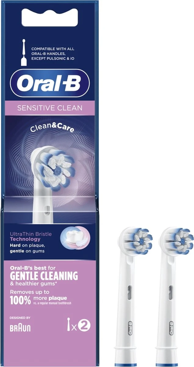 Oral B Oral-B Sensitive Clean - Met CleanMaximiser-technologie - Opzetborstels - 2 Stuks 4 Oral B Oral-B Sensitive Clean - Met CleanMaximiser-technologie - Opzetborstels - 2 Stuks - Afbeelding 2