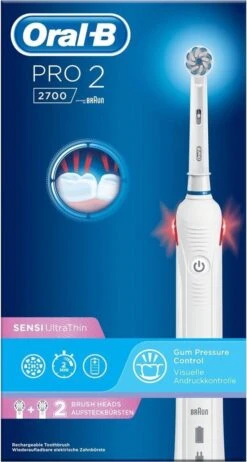 Oral B Oral-B Pro 2 2700 - Sensi Ultra Thin - Elektrische Tandenborstel - Wit -Oral B 641x1200
