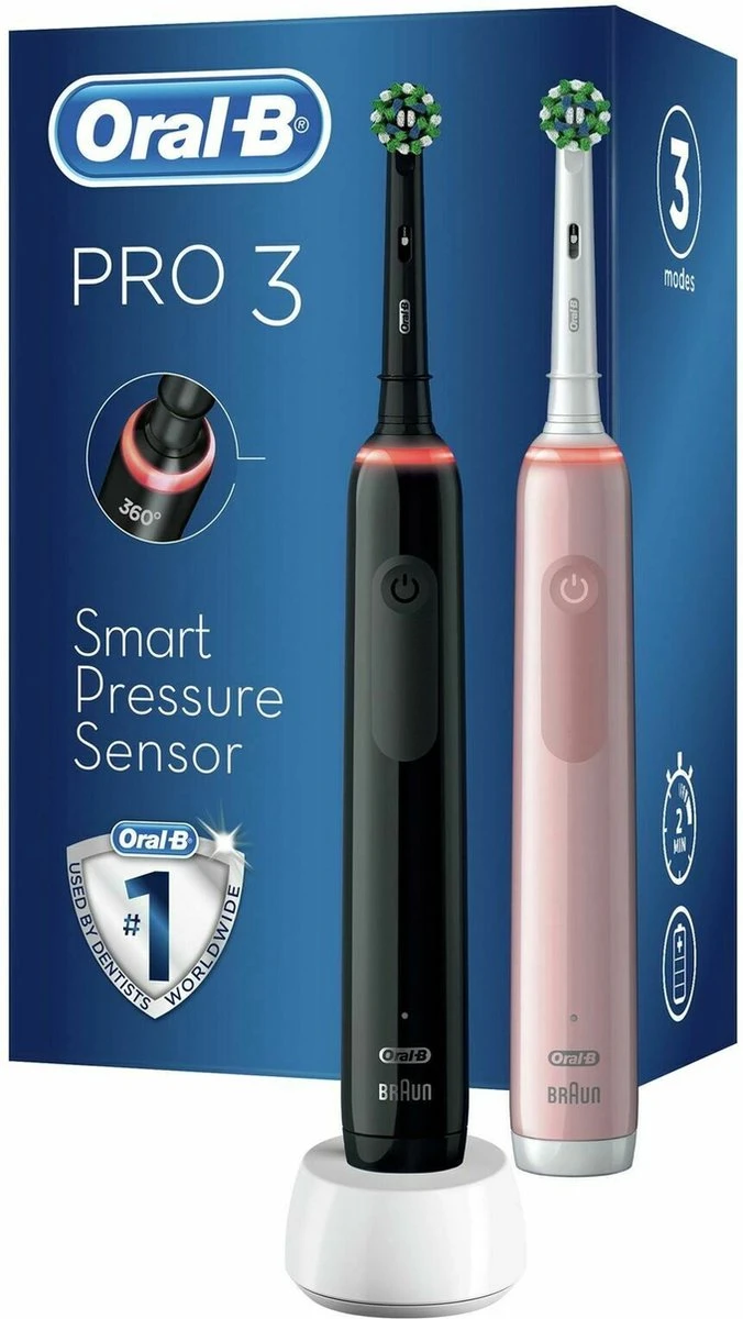 Oral B Oral-B Pro 3 - 3900 - Zwarte En Roze - Elektrische Tandenborstel 15 Oral B Oral-B Pro 3 - 3900 - Zwarte En Roze - Elektrische Tandenborstel - Afbeelding 13