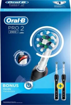 Oral B Oral_B Pro 2 - 2900 - Duoverpakking Elektrische Tandenborstel - Zwart -Oral B 818x1200