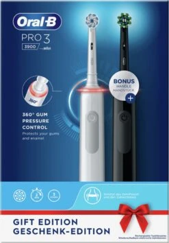 Oral B Oral-B Pro 3 3900 - Elektrische Tandenborstel - Duoverpakking 2 Stuks -Oral B 838x1200