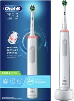 Oral B Oral-B Pro 3 3000 - Wit - Elektrische Tandenborstel - Ontworpen Door Braun - 1 Handvat En 1 Opzetborstel -Oral B 886x1200