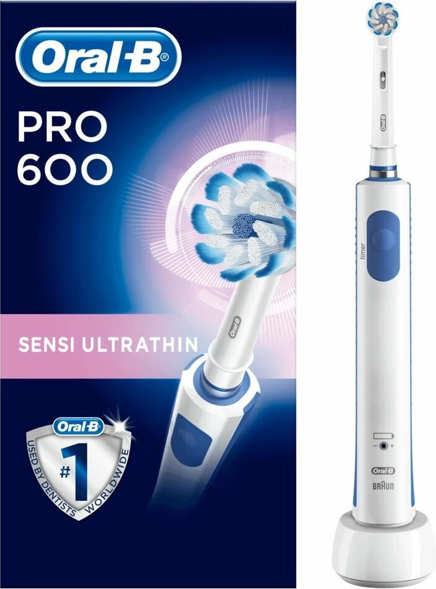 Oral B Oral-B PRO Pro 600 - Sensi-Clean - Elektrische Tandenborstel - Wit 9 Oral B Oral-B PRO Pro 600 - Sensi-Clean - Elektrische Tandenborstel - Wit - Afbeelding 7