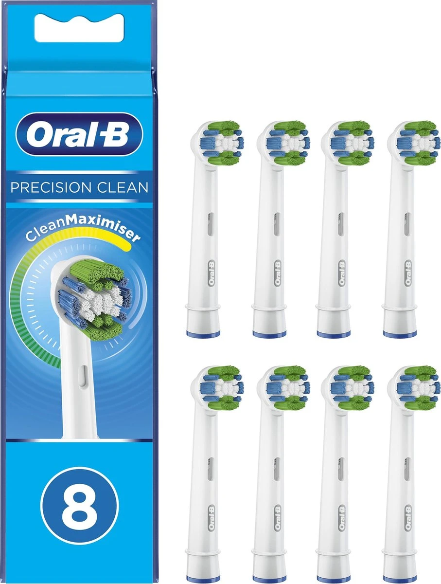 Oral B Oral-B Precision Clean Opzetborstel 8 Stuks - CleanMaximiser 3 Oral B Oral-B Precision Clean Opzetborstel 8 Stuks - CleanMaximiser