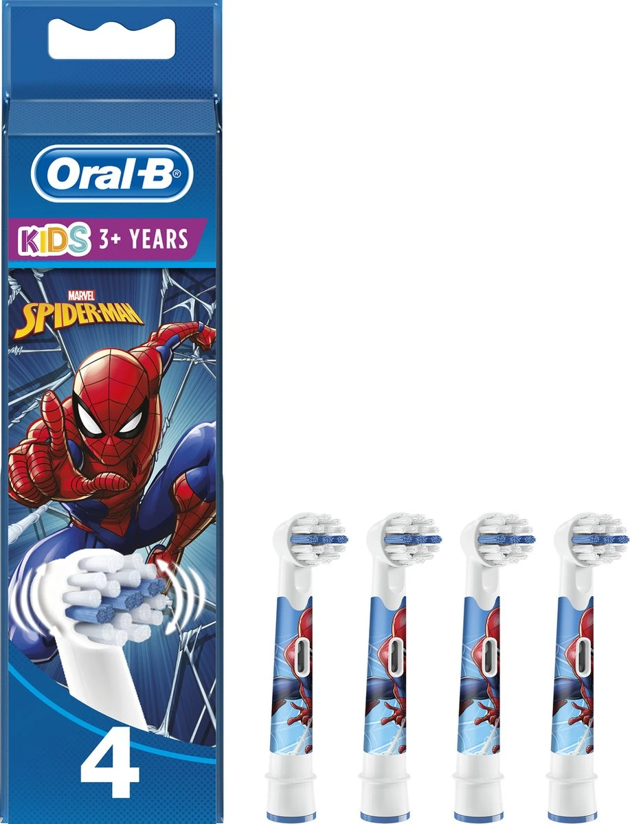 Oral B Oral-B Kids Opzetborstels Met Marvel Spider-Man-figuren, 4 Stuks 3 Oral B Oral-B Kids Opzetborstels Met Marvel Spider-Man-figuren, 4 Stuks