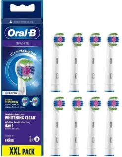 Oral B Oral-B 3D White - Met CleanMaximiser-technologie - Opzetborstels - 8 Stuks -Oral B 932x1200