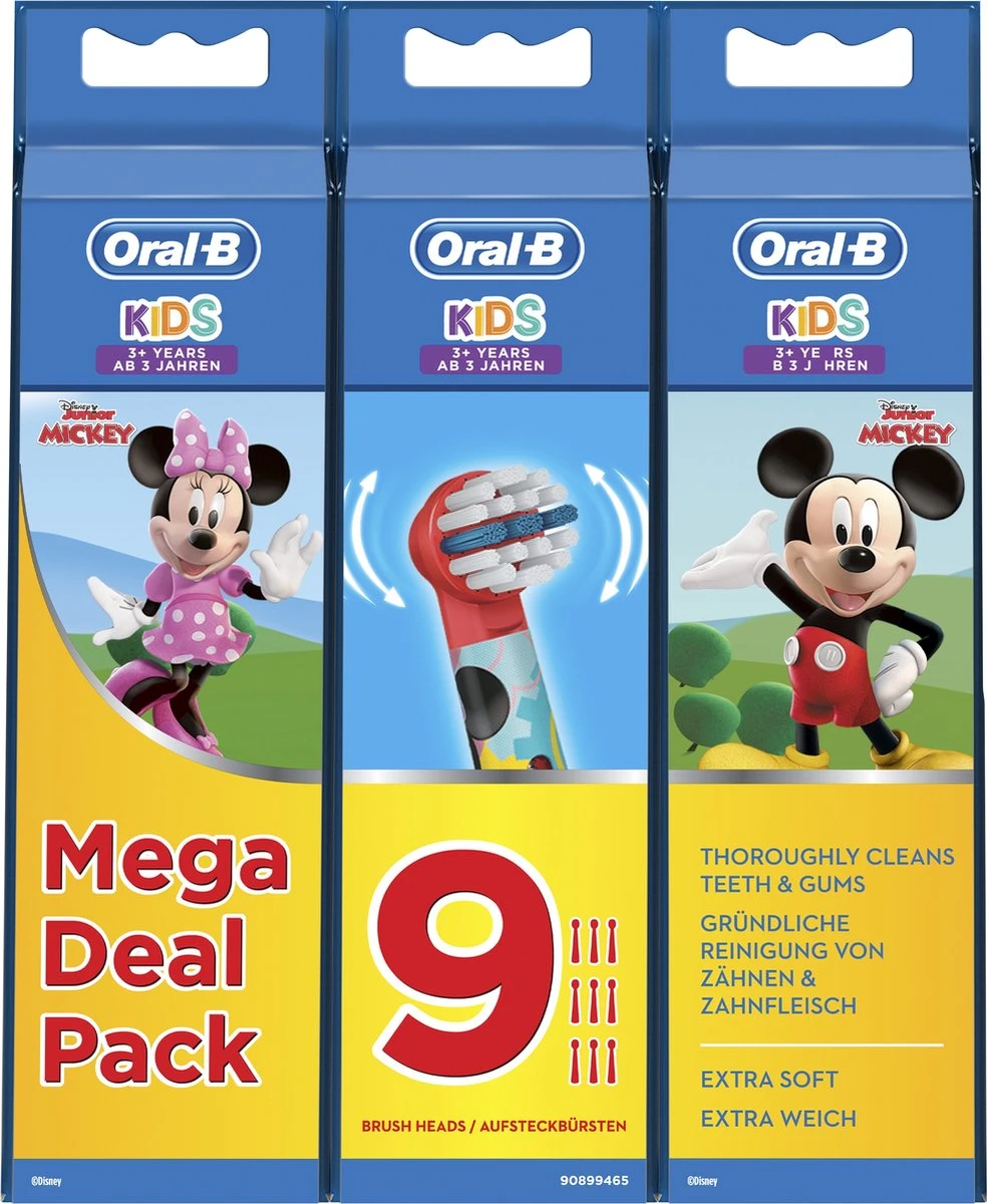 Oral B Oral-B Kids Opzetborstels Met Disney Mickey Mouse-figuren, 9 Stuks 4 Oral B Oral-B Kids Opzetborstels Met Disney Mickey Mouse-figuren, 9 Stuks - Afbeelding 2