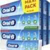 Oral B Oral-B 1.2.3 Mint Frisse - Tandpasta - 6 X75 Ml -Oral B 988x1200